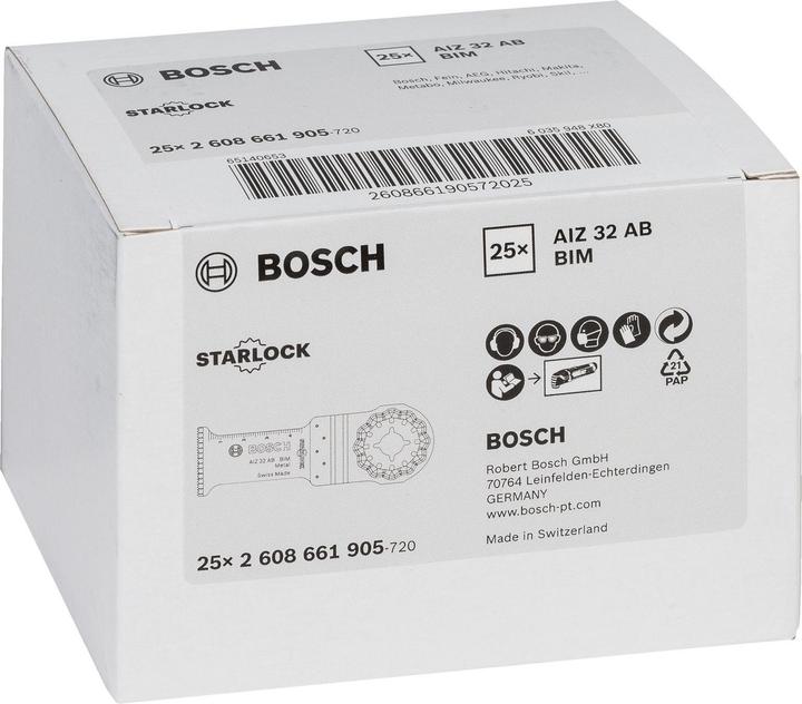 Produktbild Bosch Professional Zubehör BIM Tauchsägeblatt AIZ 32 AB, Metal, 50 x 32 mm