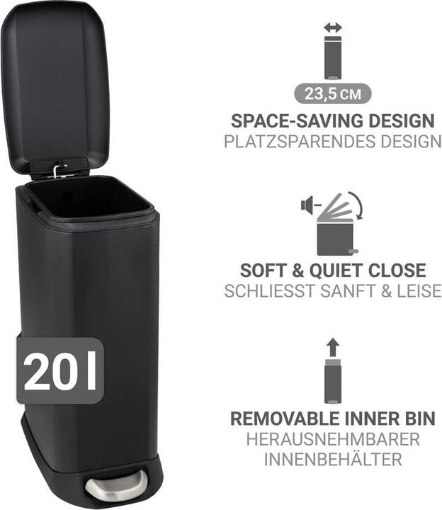 Produktbild Wenko Treteimer Design Easy-Close (20 l)