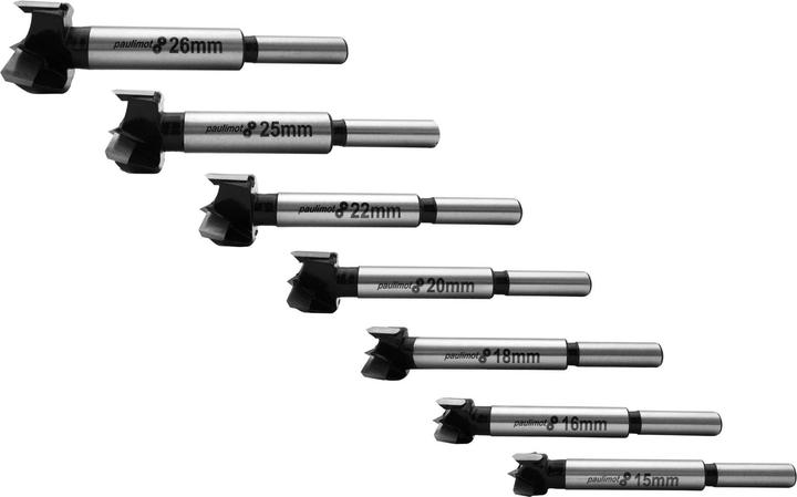 Produktbild Paulimot Kunstbohrer-Set, hartmetallbestückt 13-teilig (15, 16, 18, 20, 22, 25, 26, 28, 30, 40, 45, 50, 35 mm)