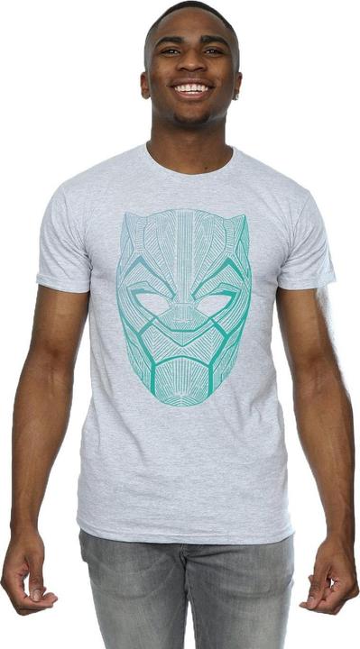 Actual product image Mens Black Panther Tribal Mask T-Shirt (XL)