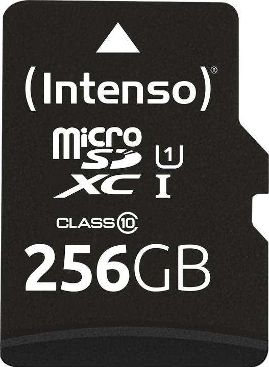 Actual product image Intenso UHS-I Premium (256 GB, microSDXC, U1, UHS-I)