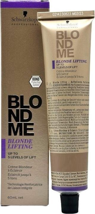 Produktbild Schwarzkopf Professional Schwarzkopf BlondMe Lifting Ash 60 ml (L-Ash, ASCH – Kühler, aschiger Blondton mit zusätzlicher Neutralisation)