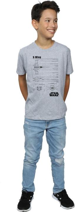 Image du produit Star Wars - T-shirt X-WING BLUEPRINT - Garçon (140, 146)