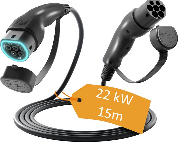 Ratio Electric E-Line 22 kW 15 meter (Typ 2, 22 kW, 32 A, 15 m)