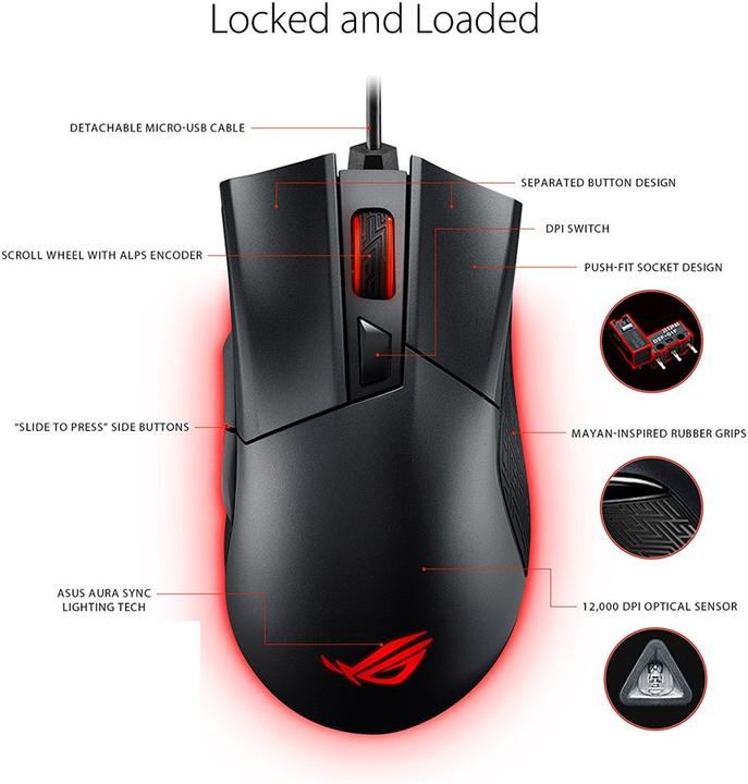 Produktbild ASUS ROG Gladius II Origin (Kabelgebunden)