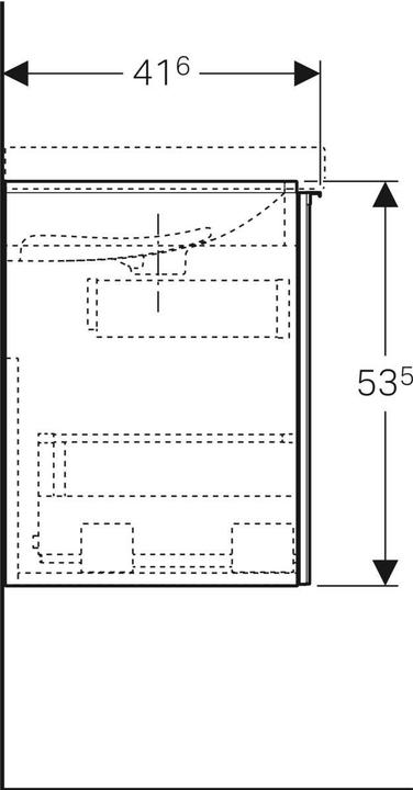 Image du produit Geberit Keramag / Armoire sous lavabo Acanto 89 cm blanc brillant sans lavabo 500616012 (89 x 41.5 x 53.5 cm)