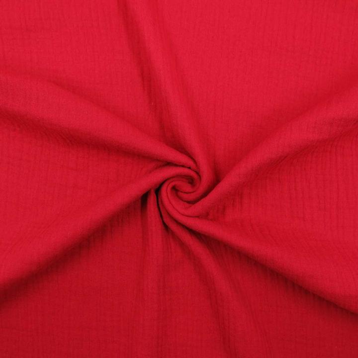 Image du produit Stoffrestposten Mousseline - Rouge - vente minimale : 1 mètre
