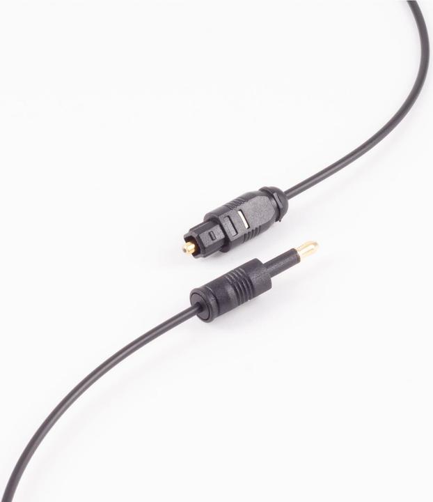 Actual product image Shiverpeaks ®-BASIC-S--Fibre optic cable 2.2mm, Toslink plug to 3.5mm Opti plug, 1.0m (1 m, TOSLINK)