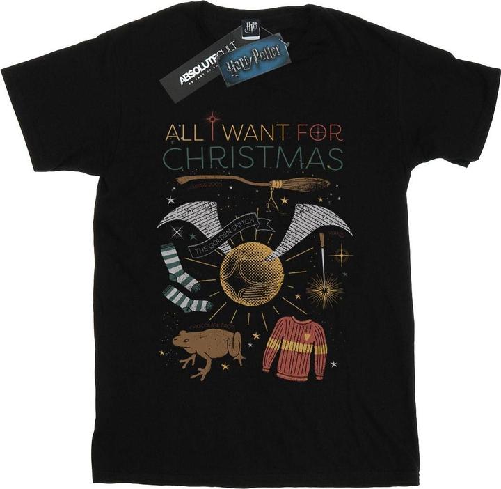 Actual product image Womens/Ladies All I Want For Christmas Cotton Boyfriend T-Shirt (S)