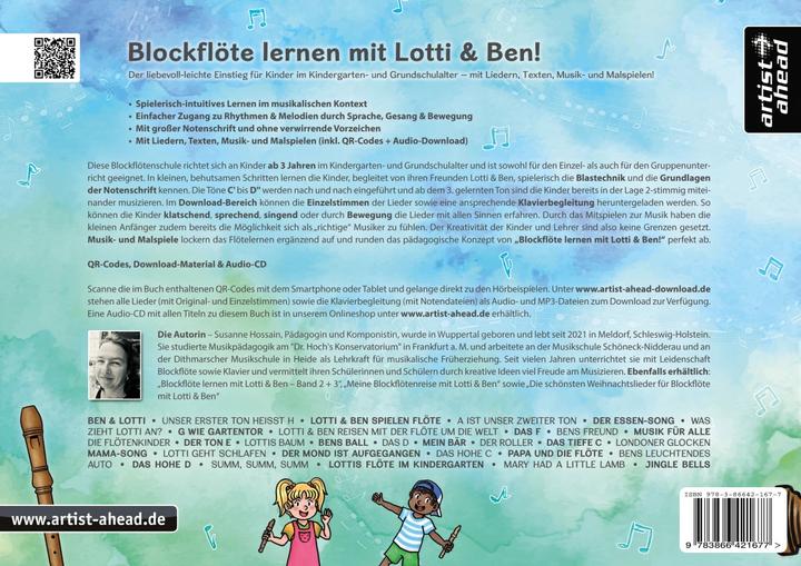 Immagine prodotto Blockflöte lernen mit Lotti & Ben! (Tedesco, Susanne Hossain, 2020)