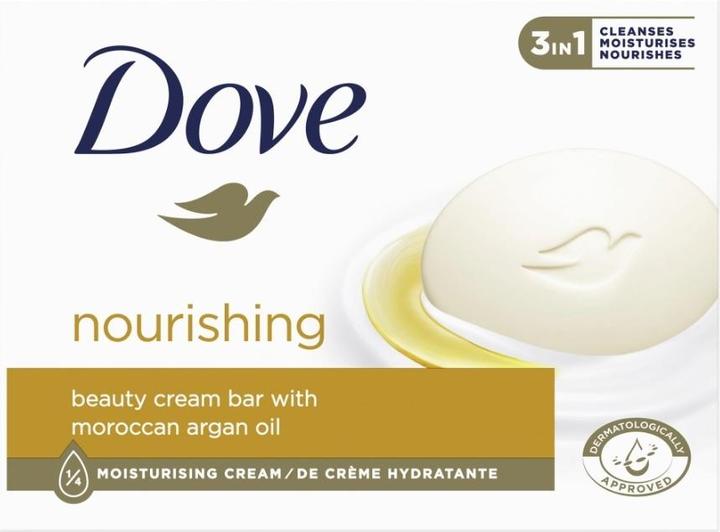 Actual product image Dove Nourishing 3in1 Bar Soap - Moroccan Argan Oil 90g (Hard soap)