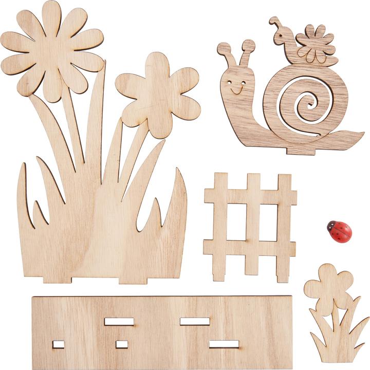 Produktbild VBS Holz-Steckmotiv "Schneckengarten", 6-tlg