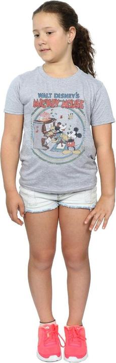 Actual product image Disney Girls Mickey Mouse Piano Cotton T-Shirt (128)