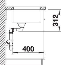 Image du produit Blanco Subline 700-U (Evier sous plan, 73 cm, 46 cm)
