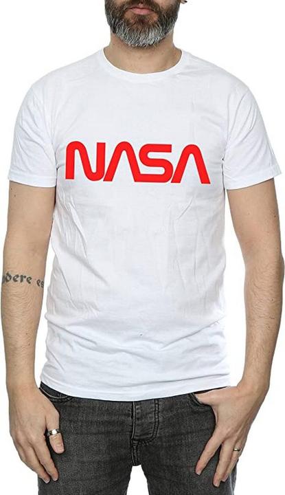 Actual product image Nasa Mens Modern Logo Cotton T-Shirt (XL)