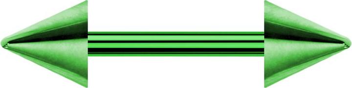 Immagine prodotto Star Piercing Barbell verde con due coni (senza ottone, Titanio G23)