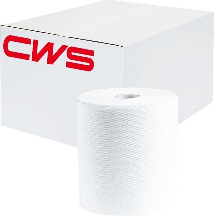 Image du produit CWS Rouleaux d'essuie-mains extra-blancs 21,5 cm x 100 m 6 rouleaux/paquet, 100% cellulose (6 x)