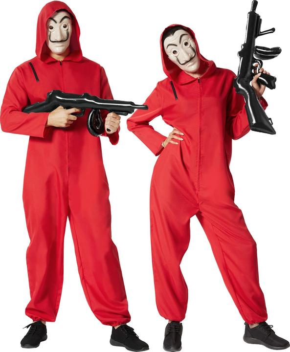 Actual product image tectake Unisex Fancy Dress Costume - Masked Bank Robber (L)