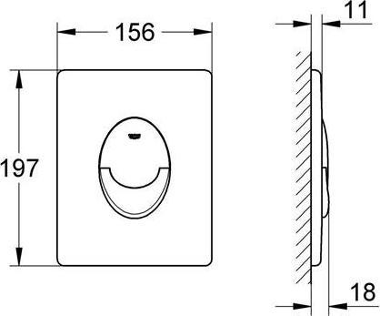 Actual product image Grohe Skate Air cover plate