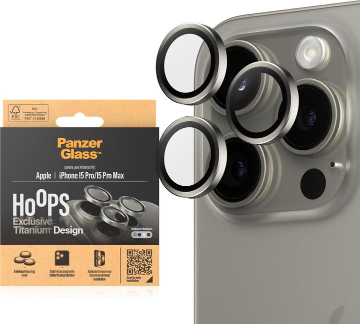 Image du produit PanzerGlass Hoops Camera Lens Protector (1 pièce(s), Apple iPhone 15 Pro, Apple iPhone 15 Pro Max)