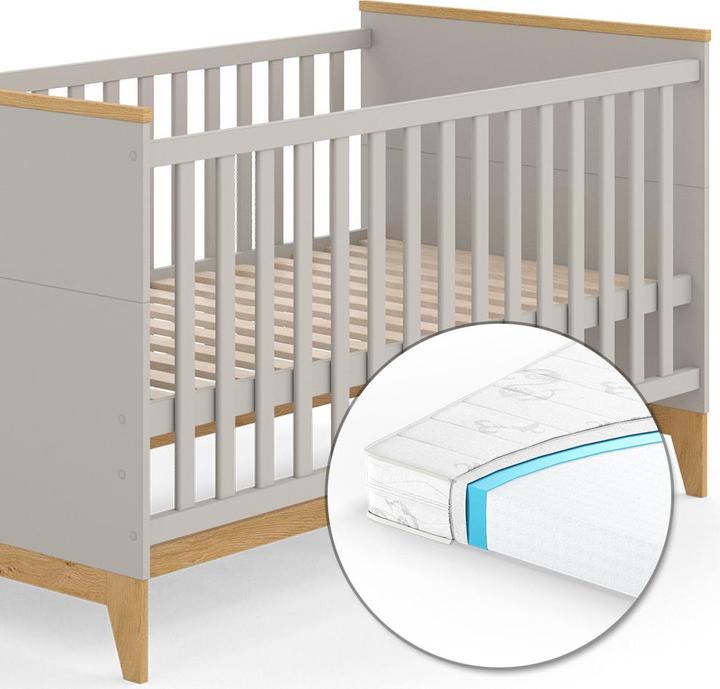 Produktbild VitaliSpa Kinderbett Malia, Cashmere-Eiche, 143.2 x 81 cm, mit Matratze