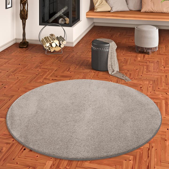 Produktbild Snapstyle Hochflor Luxus Velours Teppich Touch (Ø 133 cm)