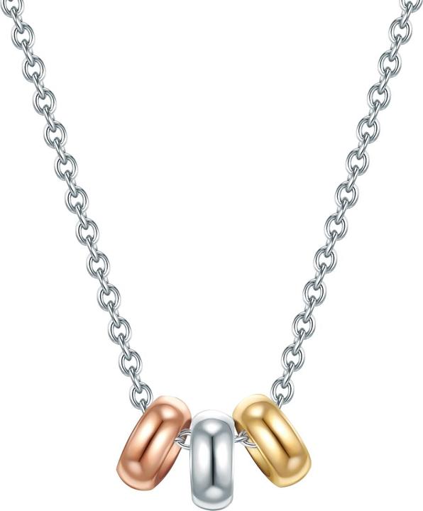 Trilani Damen Sterling Silber silber/gelbgold/roségold 42,0 cm Basiskette + 5,0 cm Verlängerung - 28329 (Sterling Silber, 42 - 47 cm)