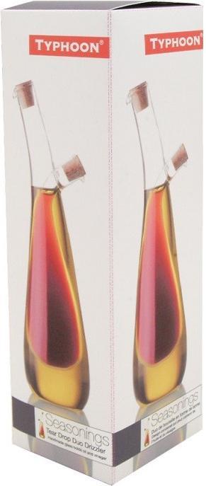 Image du produit Typhoon Tear Drop Glass Duo Oil and Vinegar Drizzler, Céramique, 9 x 9 x 30 cm (1401361 ml)