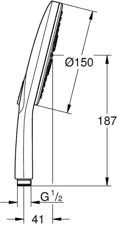Actual product image Grohe Smartactive 150 Chrome (3 Beam types, 12 l/min)