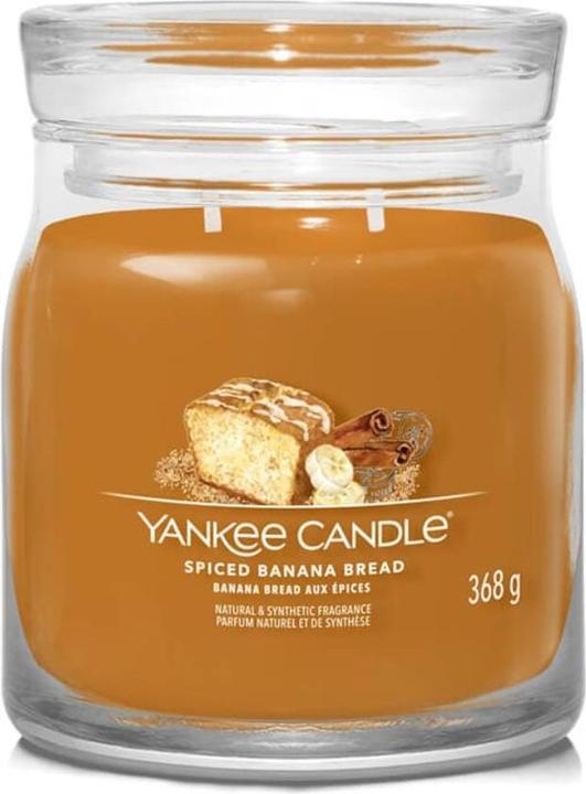 Yankee Candle Candela profumata a barattolo medio Spiced Banana Bread Signature