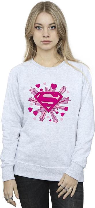 Produktbild Superman Pink Hearts And Stars Logo Sweatshirt (L)