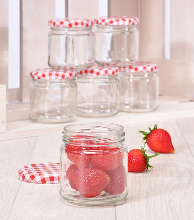 Produktbild BigBuy 24er-Set 50ml EINMACHGLÄSER Einmachglas Konfitürenglas GLAS RUND (24 Stk., 0.05 l)