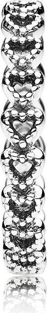 Produktbild Pandora Ring Gereihte Herzen (48, 925 Silber)