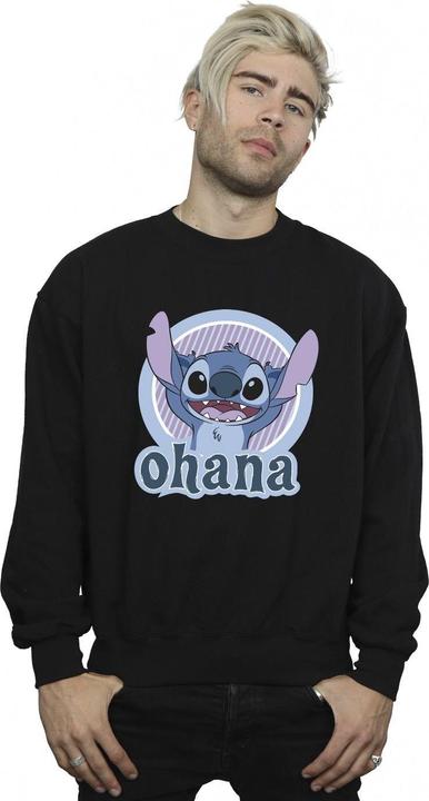 Actual product image Disney Mens Lilo And Stitch Ohana Circle Sweatshirt (XL)