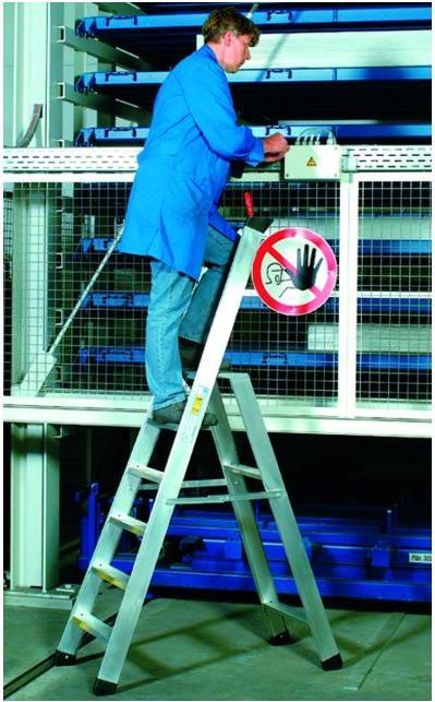 Produktbild Zarges Stufen-Stehleiter einseitig begehbar (Stehleiter, 190 cm)