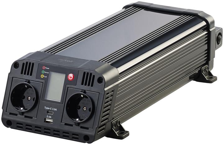 Actual product image Revolt Car Inverter 12 to 230 Volt, USB Type A & C, 1,500 W