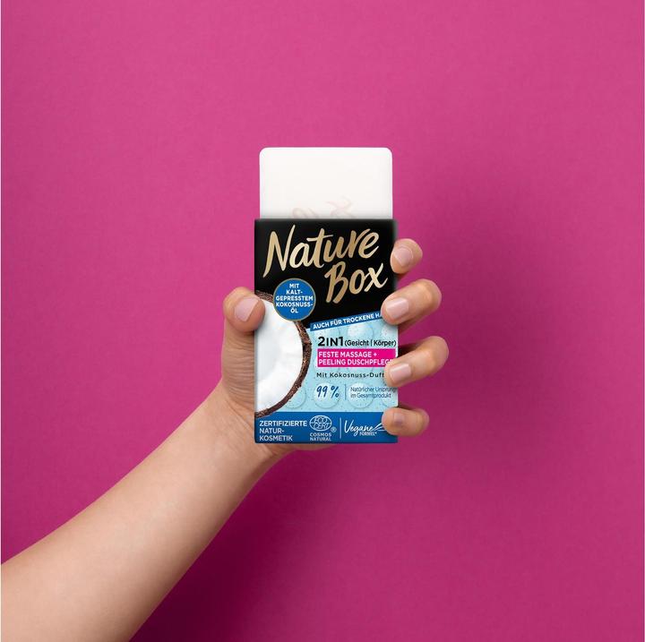 Image du produit Nature Box fixe 2in1 soin douche massage + exfoliant parfum noix de coco 90 g