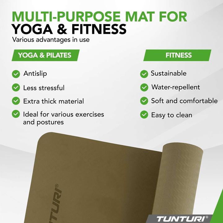 Actual product image Tunturi TPE Yogamatte Rutschfest 8 mm (8 mm)