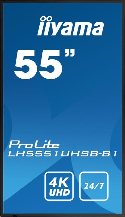 Produktbild iiyama LH5551UHSB-B1 55IN SLIM 4K UHD (3840 x 2160 Pixel, 54")
