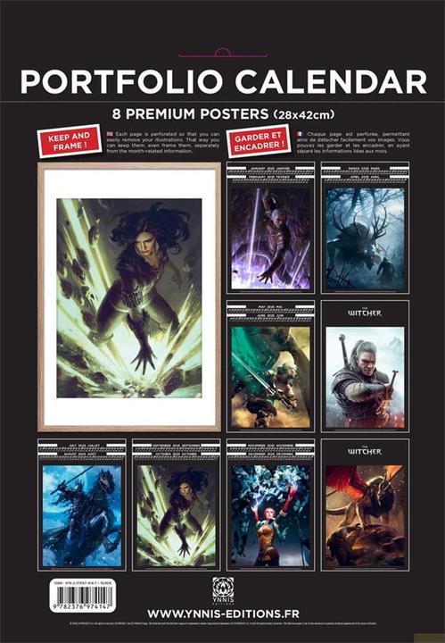Actual product image Ynnis The witcher : portfolio calendar 2025 : 8 premium posters (French)