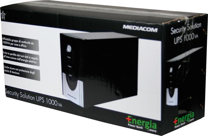 Actual product image Mediacom M-UPS1000M uninterruptible power supply (UPS) 1 kVA 600 W 4 socket(s) AC (1000 VA, 600 W)