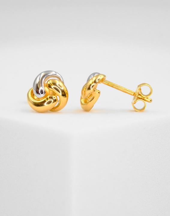 Actual product image Muau Stud earrings (750, 18 K yellow gold, White gold)