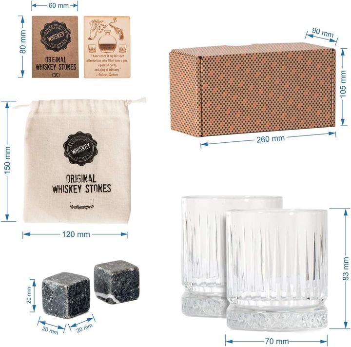 Immagine prodotto Hediye Sepeti Set di pietre per whisky (Pietre di whisky)