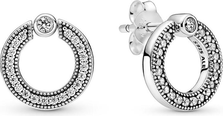 Image du produit Pandora Boucles d'oreilles Pavé & Logo (Argent sterling 925)