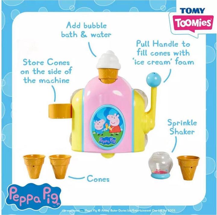 Actual product image Tomy Peppa Wutz foam ice cream machine