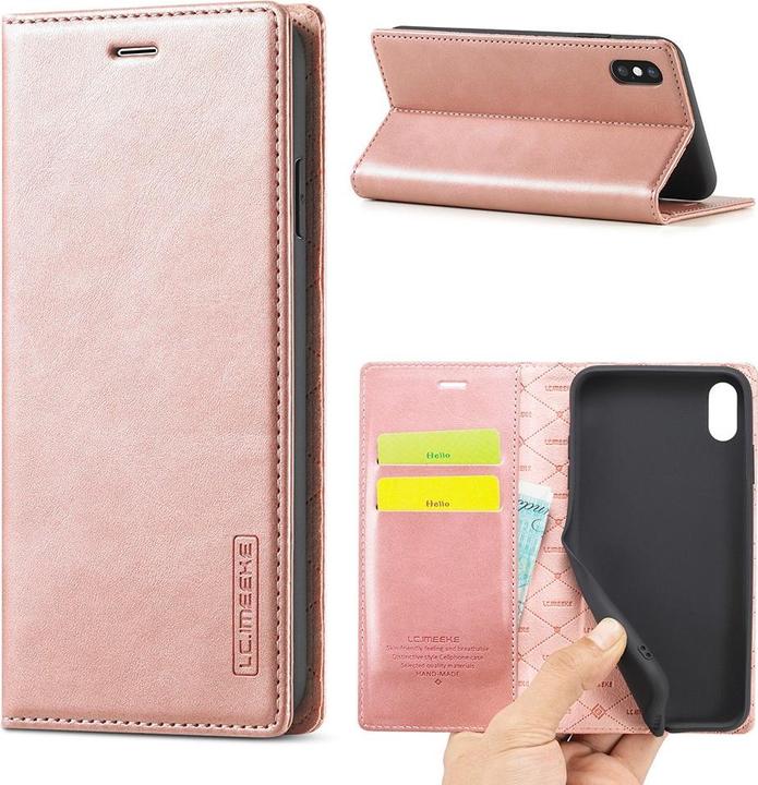 Actual product image Cover-Discount iPhone Xs / X - Stand Flip Case Cover pink (Apple iPhone XS)