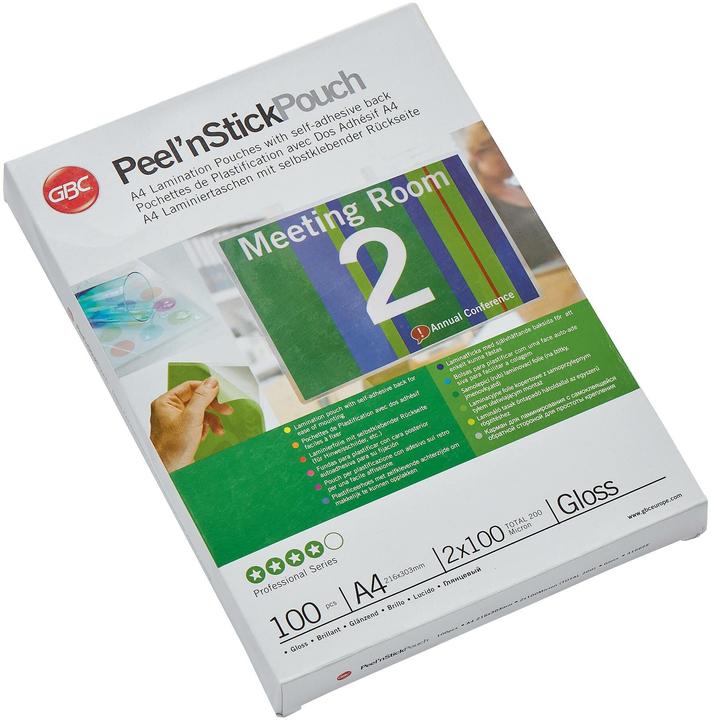 GBC Peeln Stick Laminating Pouch (A4, 100 Stück, 200 µm)