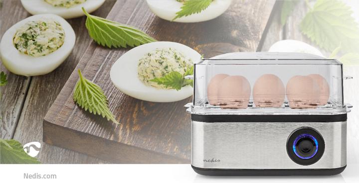 Image du produit Nedis KAEB130EAL - Vařič na Vejce | 8 ks | 3 fáze | miska | 500 Wattů (Prise UE)