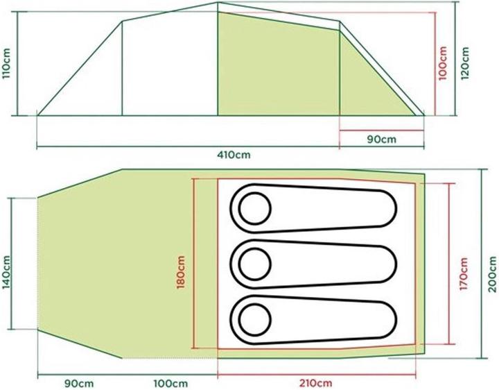 Produktbild Coleman Tasman (Tunnelzelt, 5.20 kg, 3 Personen)