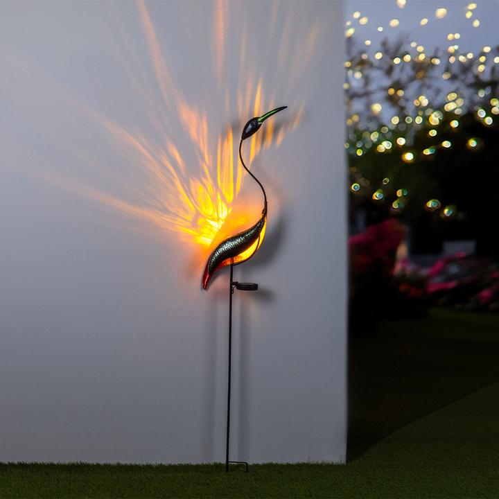 Produktbild HI Solar-LED-Vogel-Gartenstecker: 120cm